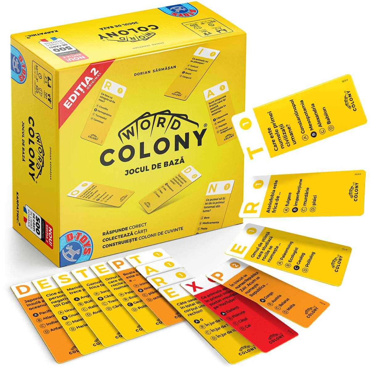 Joc de societate Word Colony, Jocul de Bază, Ediția 2 Original RO, 2-4 jucători
