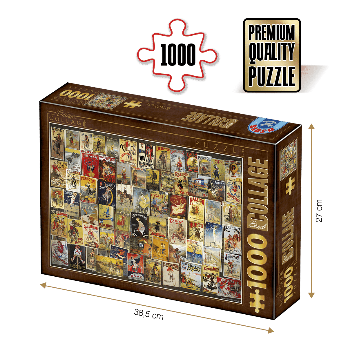 Puzzle Bicycles - Puzzle adulți 1000 piese - Vintage Collage