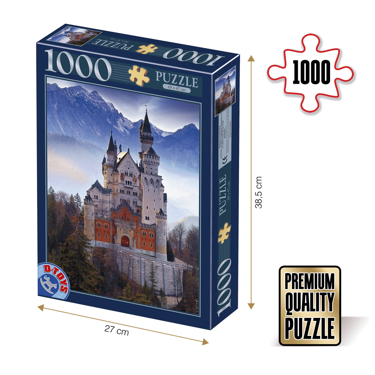 Puzzle Castelul Neuschwanstein, Germania - Puzzle adulți 1000 piese - Peisaje de zi