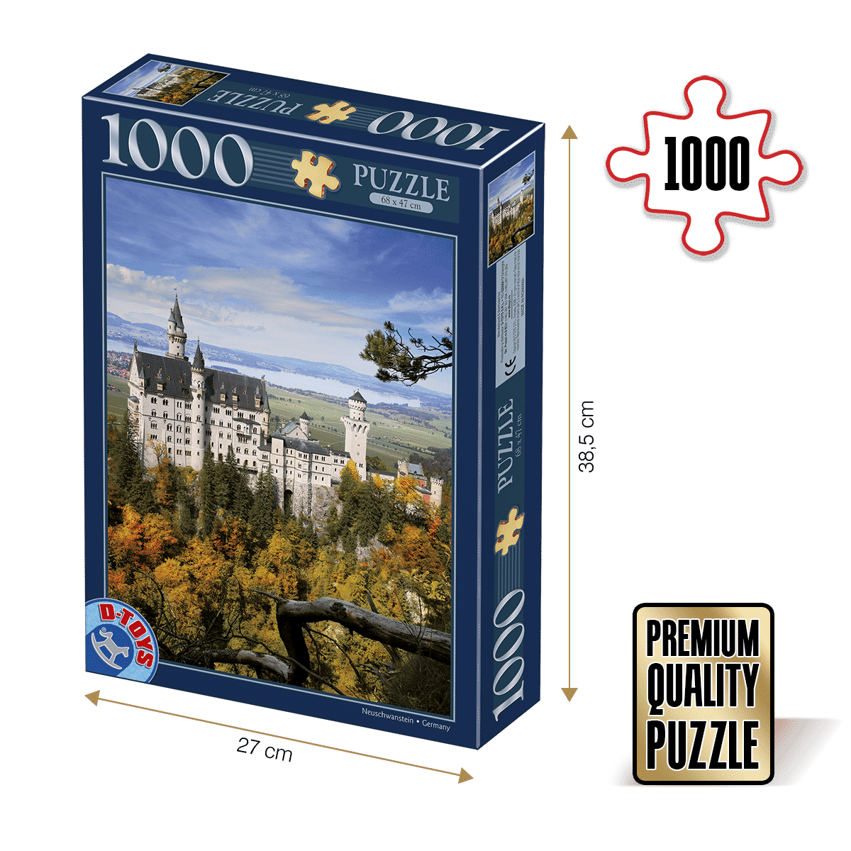 Puzzle Castelul Neuschwanstein, Germania - Puzzle adulți 1000 piese - Peisaje de zi