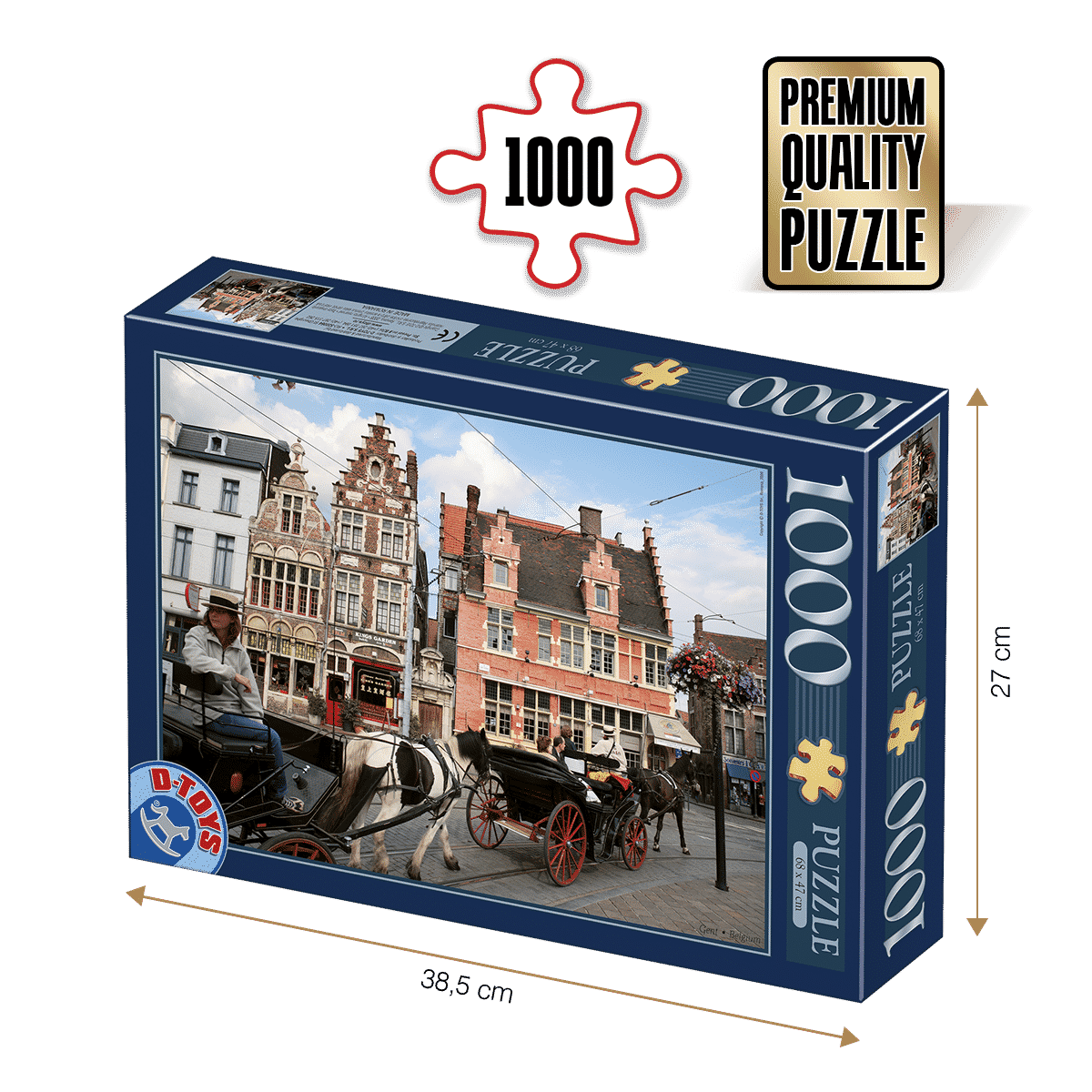 Puzzle Gent, Belgia - Puzzle adulți 1000 piese - Peisaje de zi