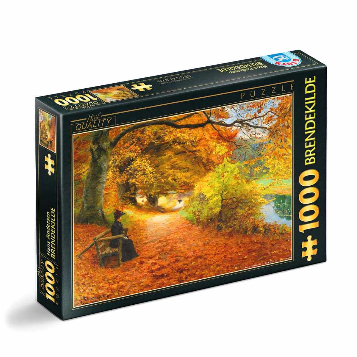 Puzzle Hans Andersen Brendekilde - Puzzle adulți 1000 piese - A Wooded Path in Autumn