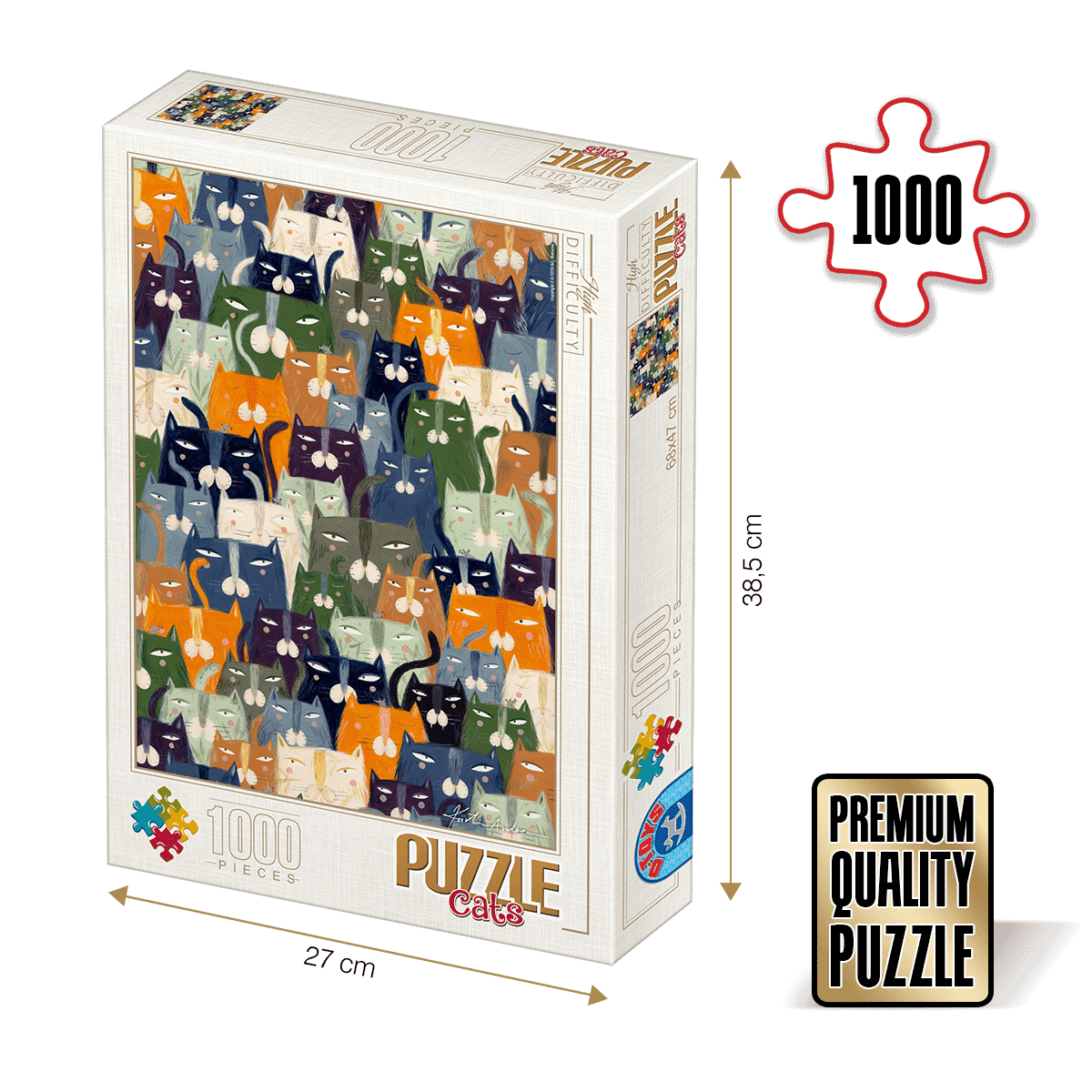 Puzzle Kürti Andrea - Cats/Pisici - Puzzle adulți 1000 piese