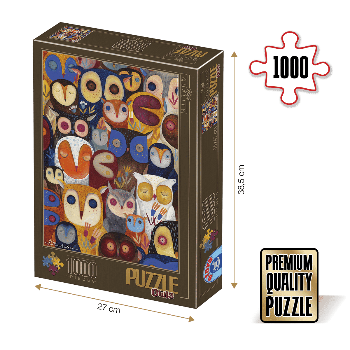 Puzzle Kürti Andrea - Puzzle adulți 1000 piese - Owls / Bufnițe