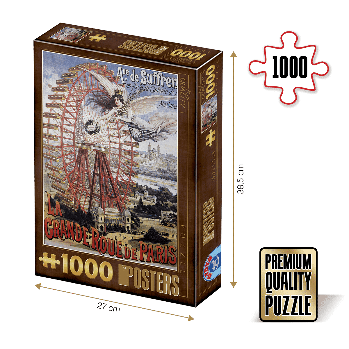 Puzzle La grande roue de Paris - Puzzle adulți 1000 piese - Vintage Posters