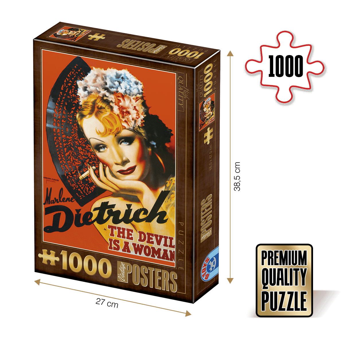 Puzzle Marlene Dietrich, The Devil is a Woman - Puzzle adulți 1000 piese - Vintage Posters