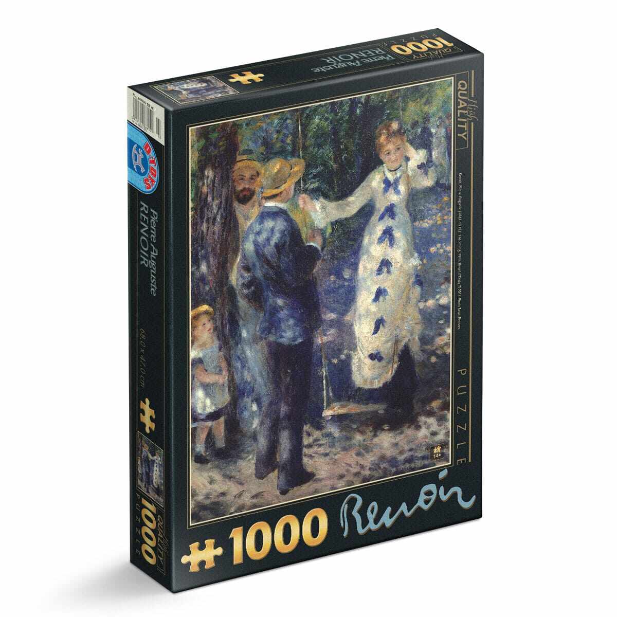Puzzle Pierre-Auguste Renoir - Puzzle adulți 1000 piese - The Swing/Leaganul