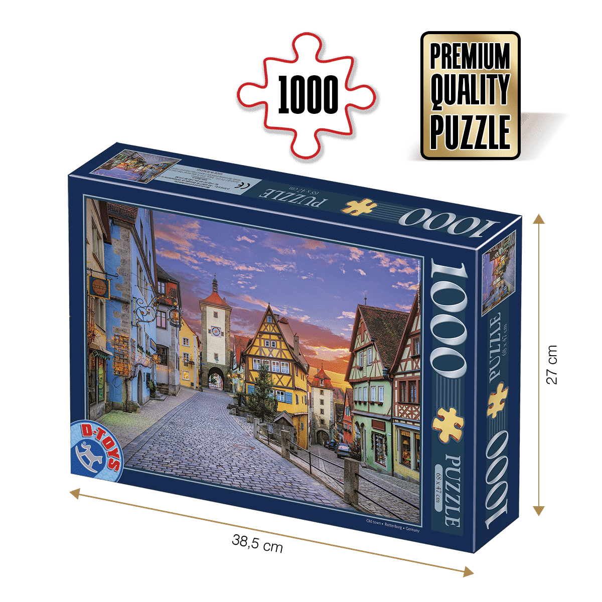 Puzzle Rothenburg, Germania - Puzzle adulți 1000 piese - Peisaje de zi