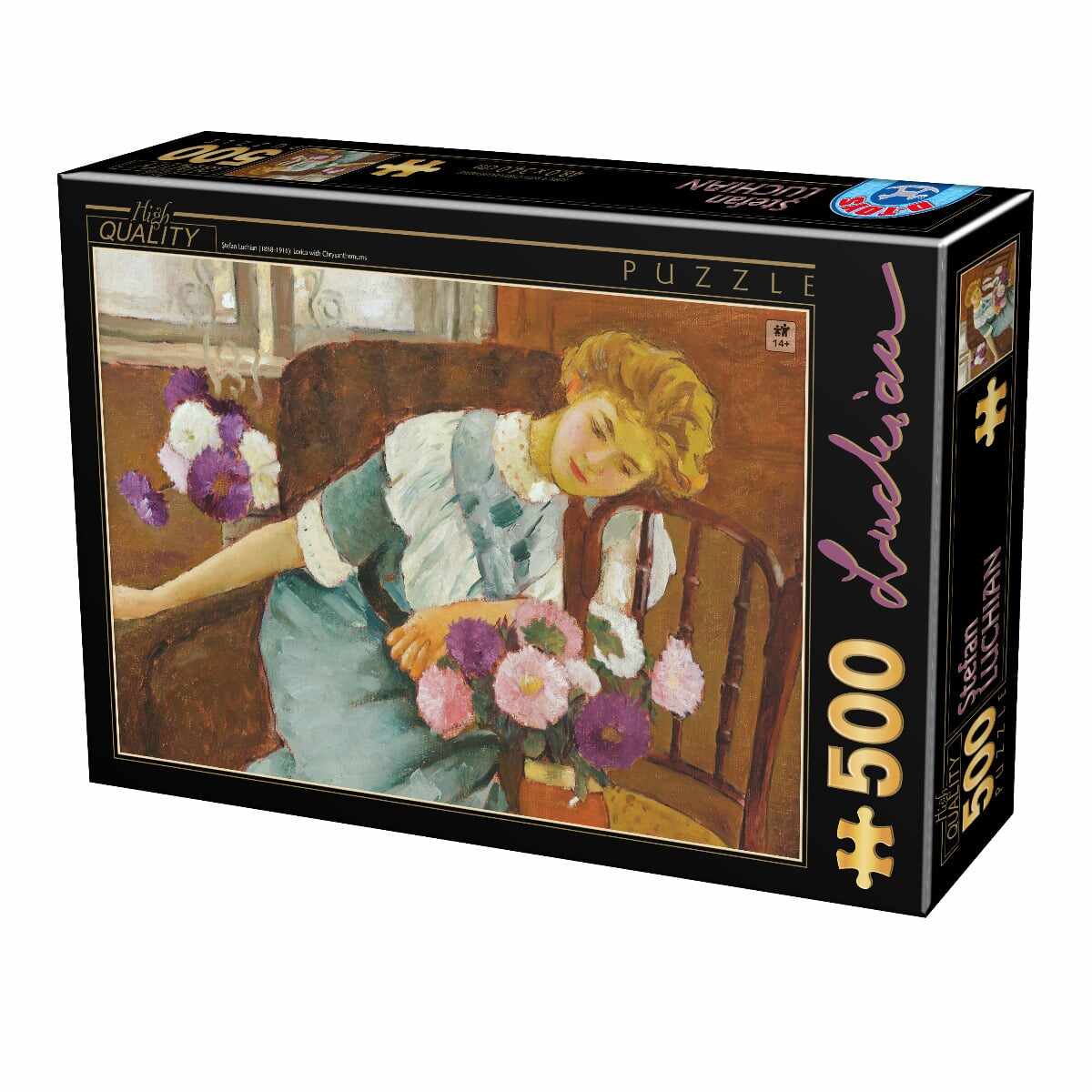 Puzzle Stefan Luchian - Puzzle 500 piese - Lorica cu crizanteme