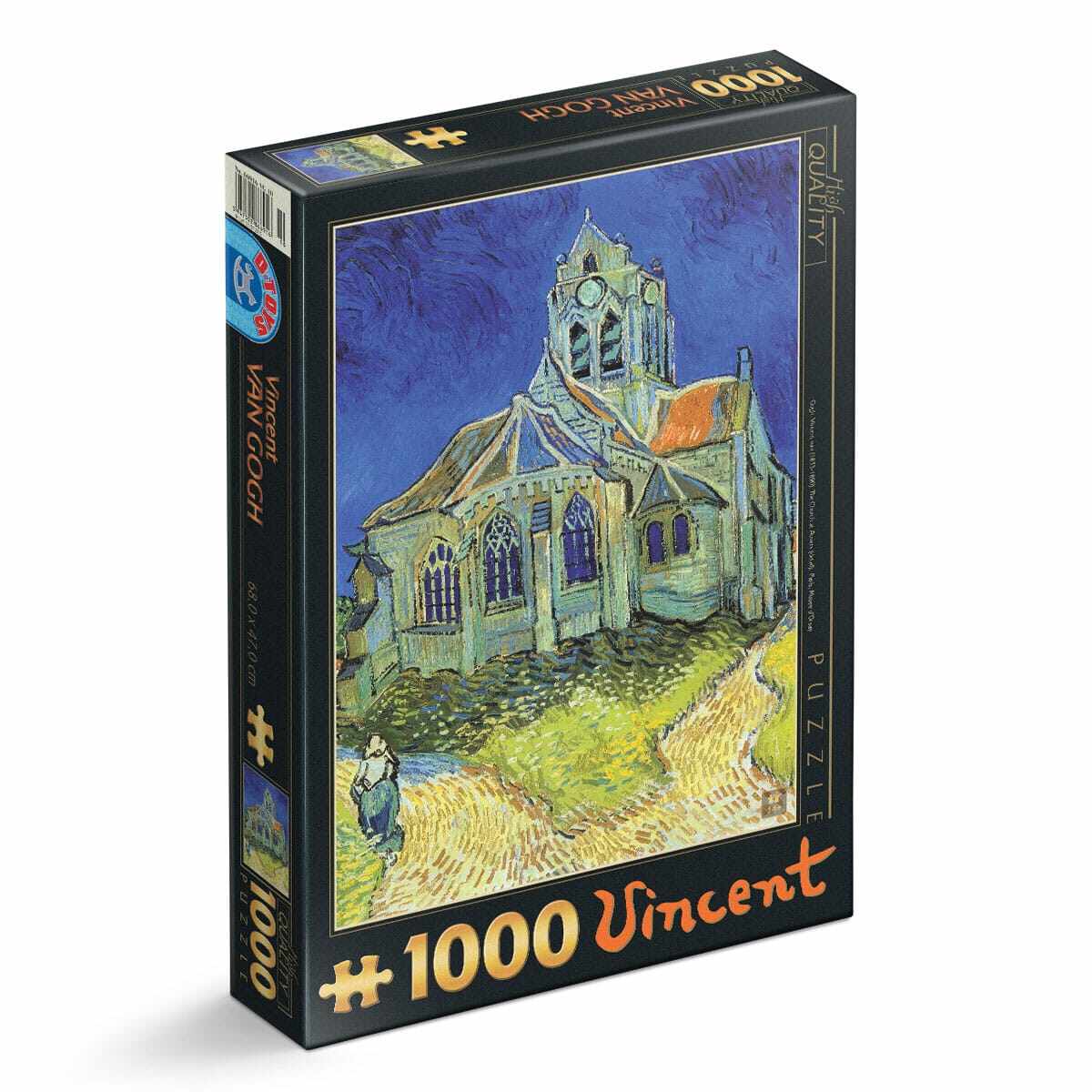 Puzzle Vincent van Gogh - Puzzle adulți 1000 piese - The Church at Auvers
