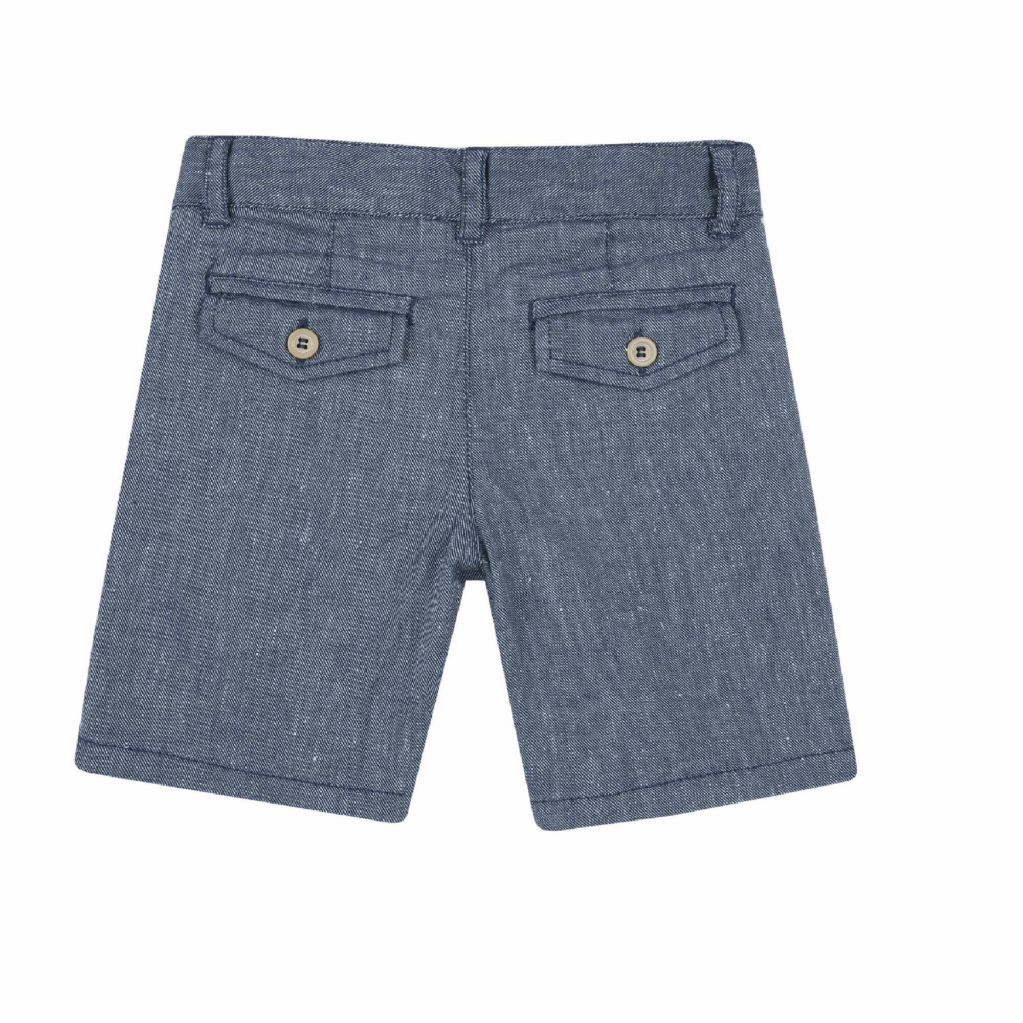 Pantaloni scurti copii Chicco din in, albastru, 00483