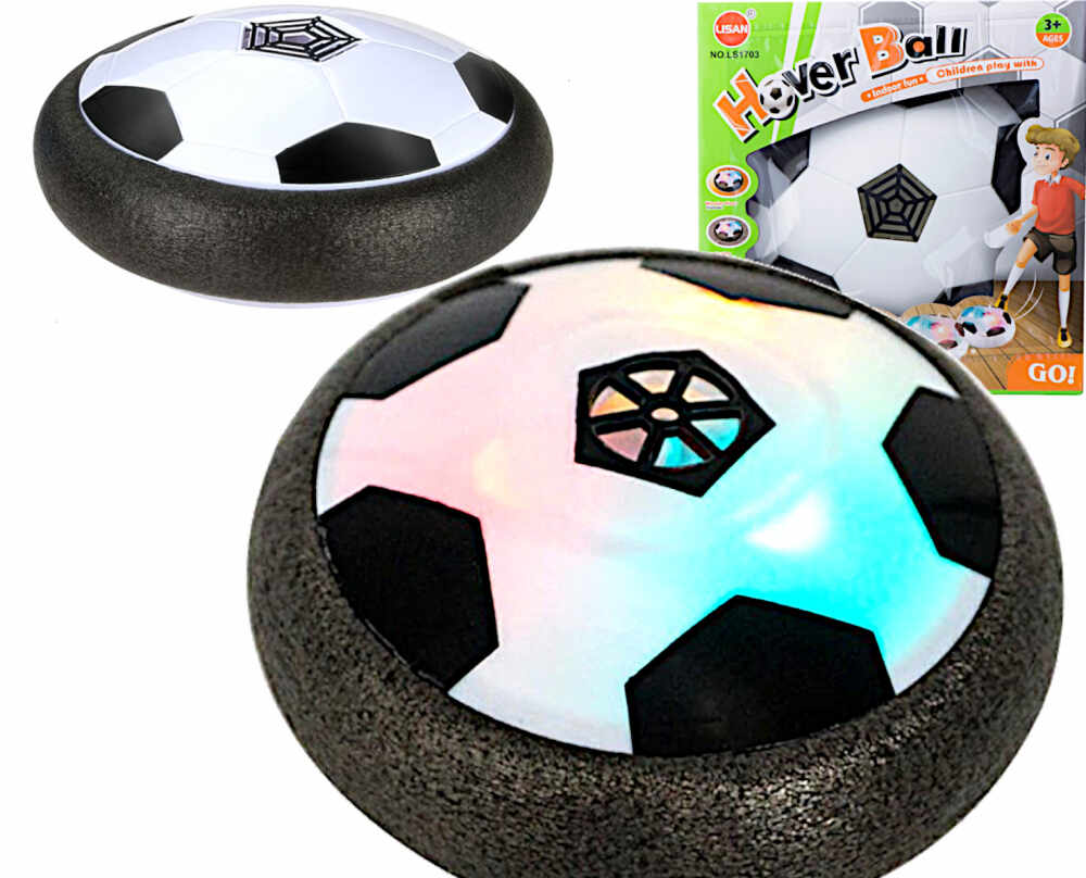 Minge Hover Ball rotativa Ikonka tip disc cu aer si lumini LED
