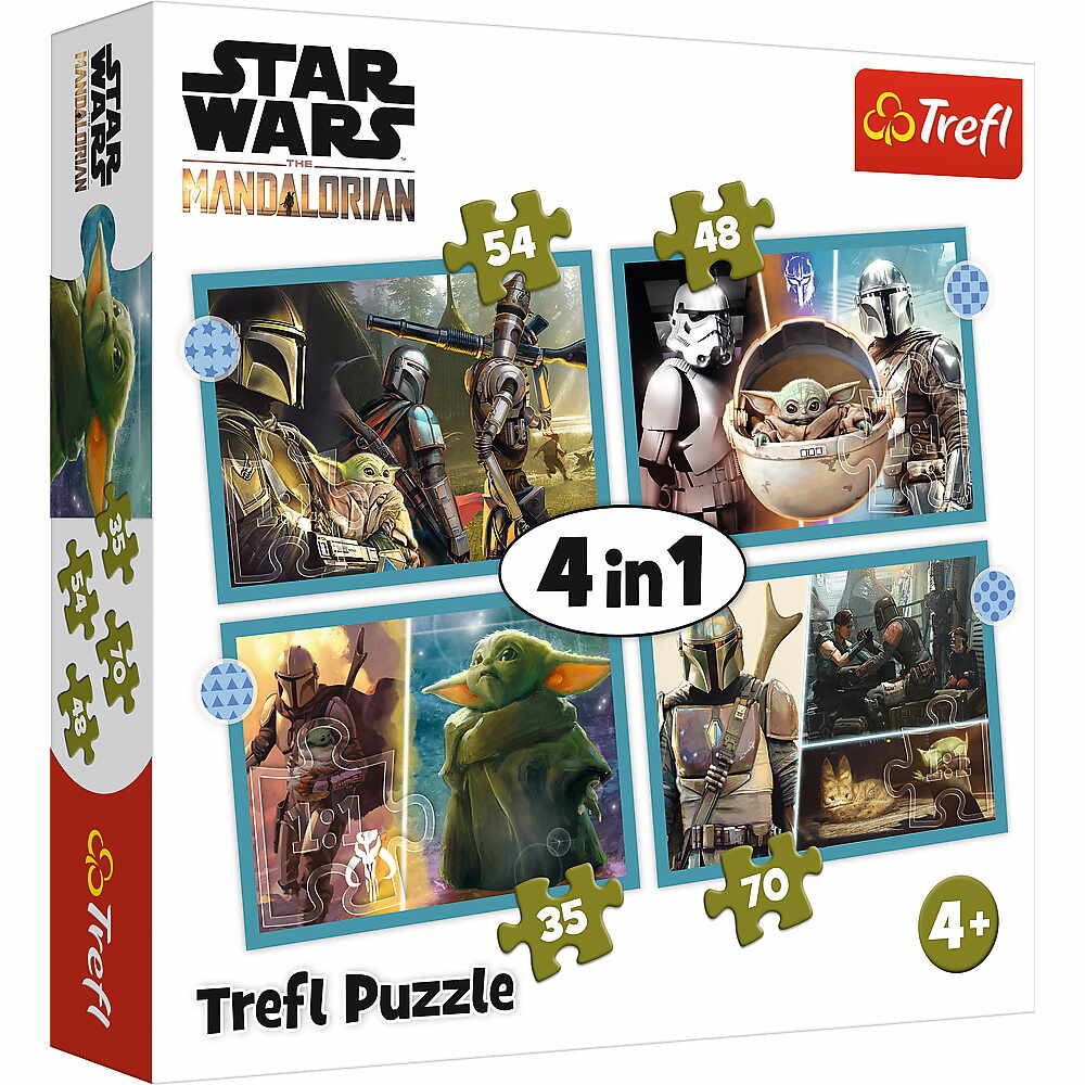 Puzzle 4 in 1 - Star Wars - Mandalorianul | Trefl