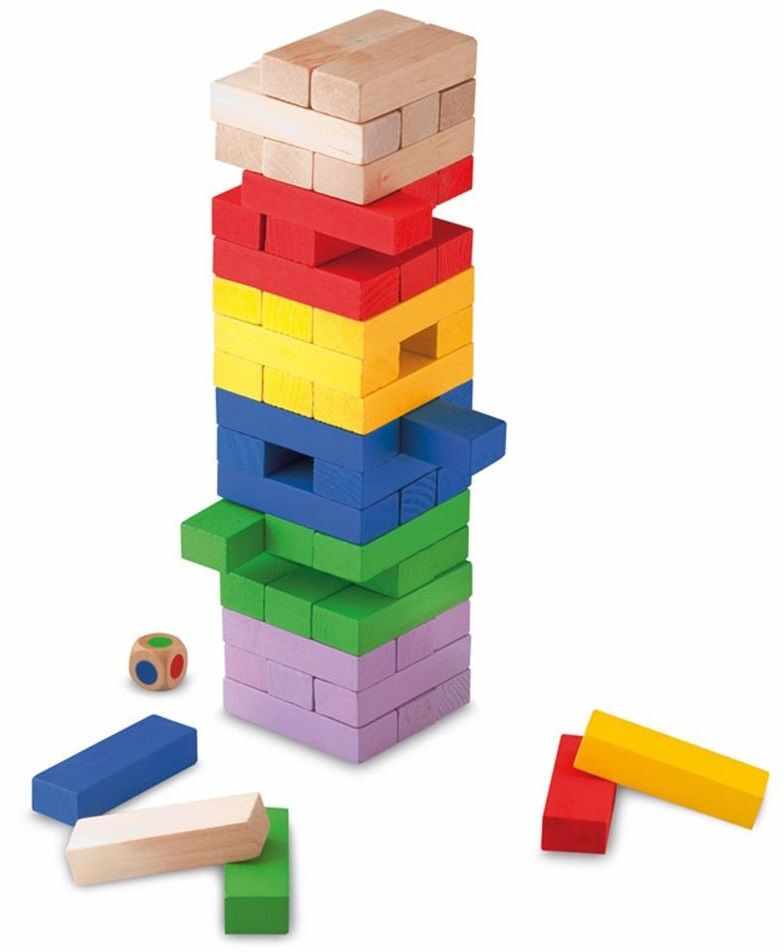 Joc de constructie - Turnul de lemn colorat | Cayro