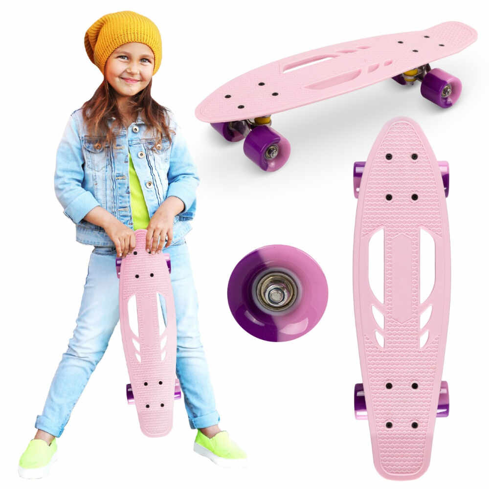 Skateboard copii Qkids Galaxy Pink