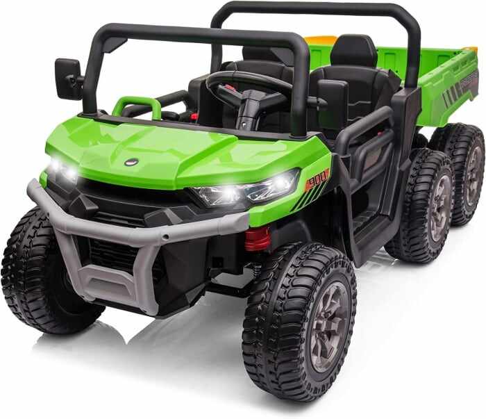 UTV electric pentru 2 copii Kinderauto Farm Tractor 6x6 180W 12V premium, culoare Verde