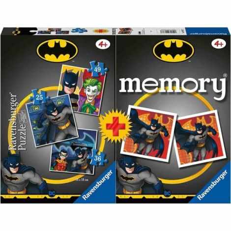 Puzzle + Joc Memory Batman, 25/36/49 Piese