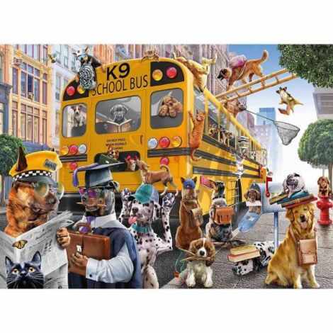 Puzzle Autobuzul Scolar Al Animalelor, 150 Piese