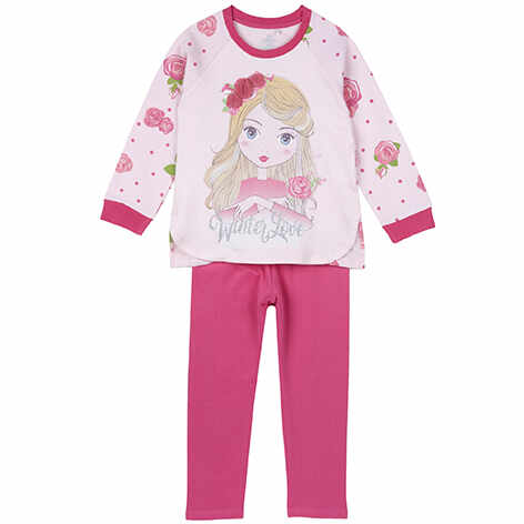 Pijama copii Chicco, 31376-61MCU, Roz