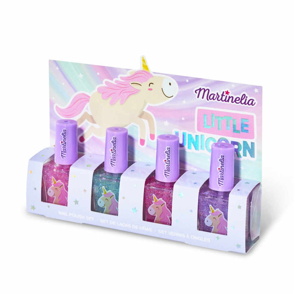 Set 4 lacuri de unghii copii Little Unicorn Martinelia 30645