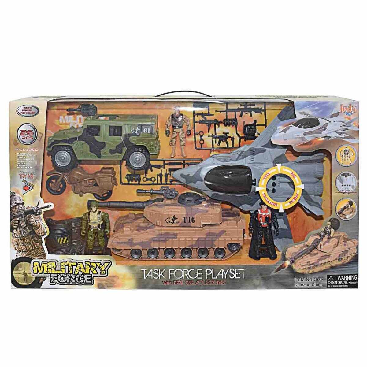 Set de vehicule militare cu figurine, Hero Combat, 26 piese