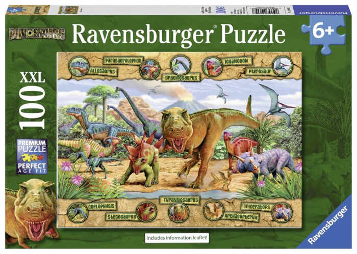 Puzzle Ravensburger Dinozauri, 100 Piese