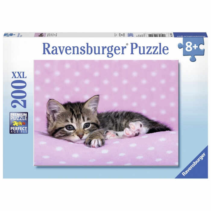 Puzzle Ravensburger Pisicuta Pe Patura, 200 Piese