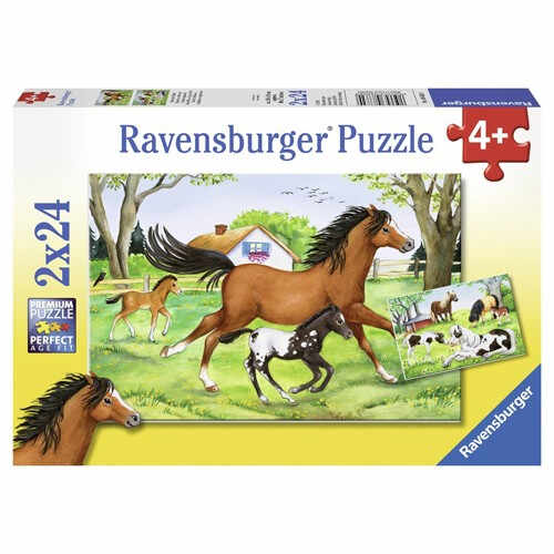 Puzzle Ravensburger Lumea Cailor - 2X24 piese