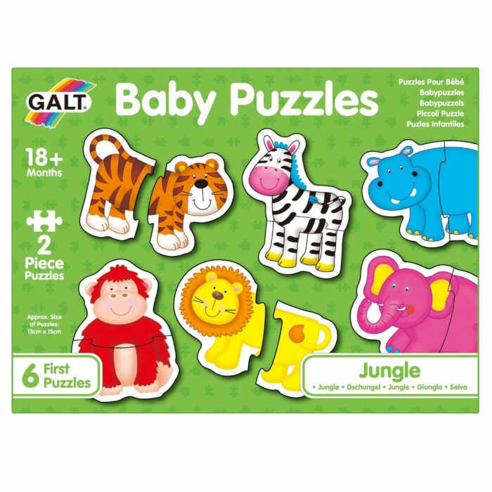 Baby Puzzle Galt - Animale din jungla (2 piese)