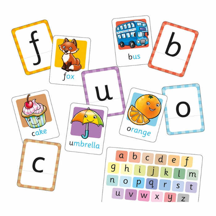 Joc educativ Orchard Toys Alphabet Flashcards, in Limba Engleza