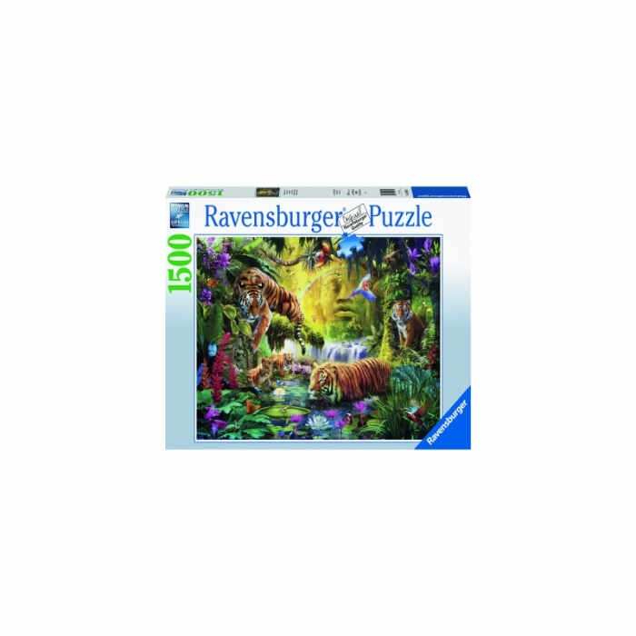 Puzzle Ravensburger Iaz Cu Tigri, 1500 Piese