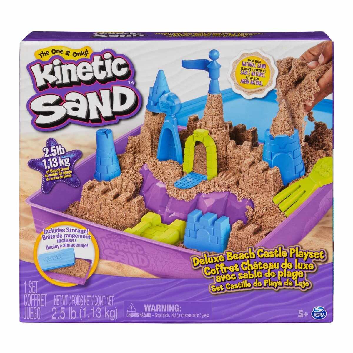Set de joaca cu nisip si 9 forme de modelat, Kinetic Sand, 20143453