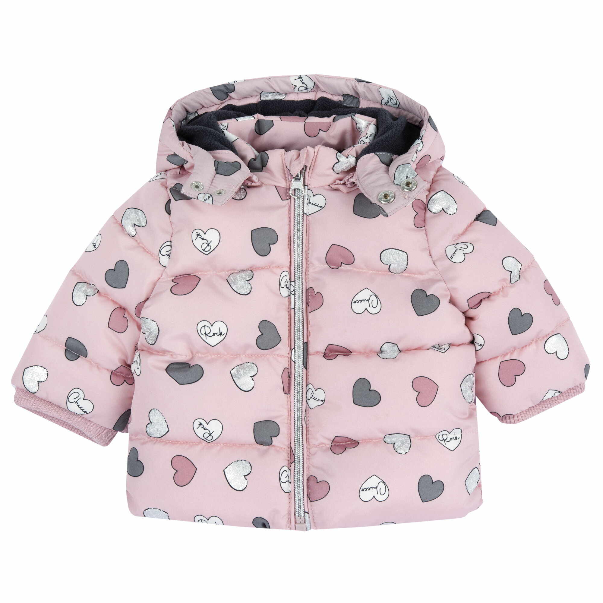 Jacheta copii Chicco matlasata cu gluga, roz prafuit, 87770-65MFCO