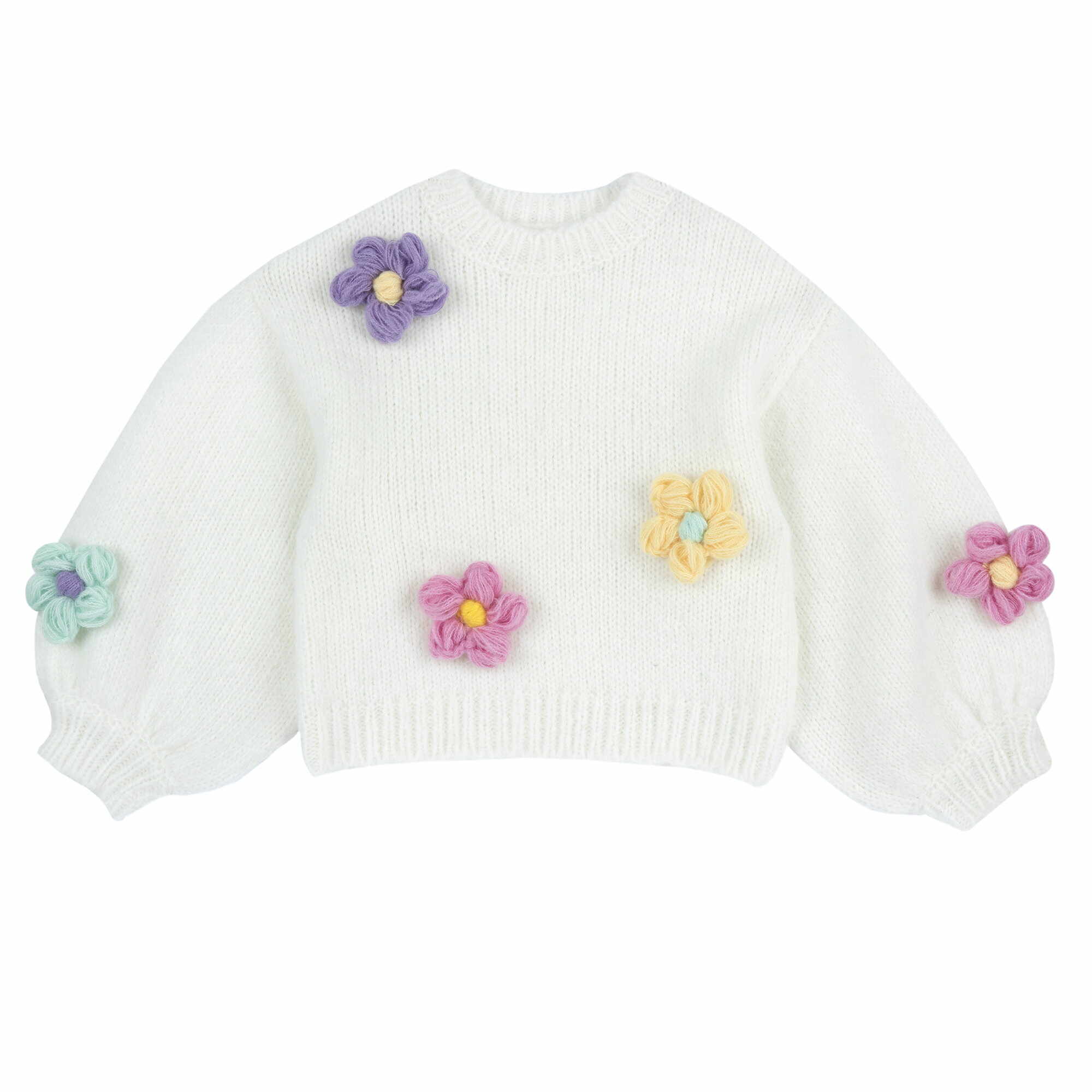 Pulover copii Chicco tricotat, alb, 69772-65MC