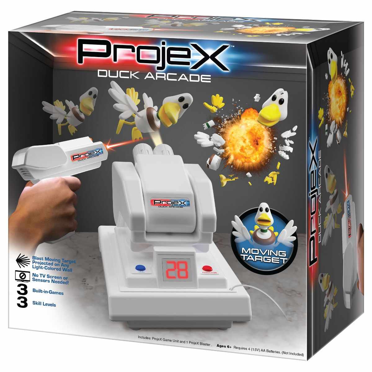 Consola de jocuri cu proiector si 1 blaster, Laser X, ProjeX Duck Arcade