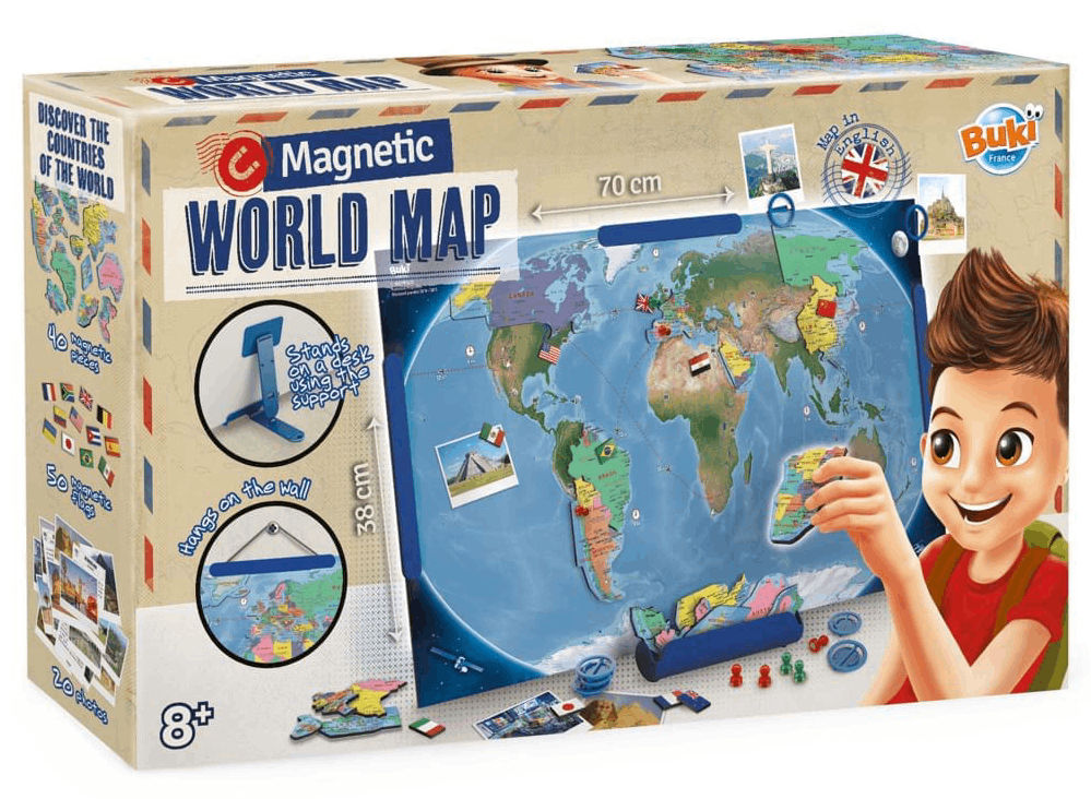 Puzzle magnetic - Harta Lumii | Buki