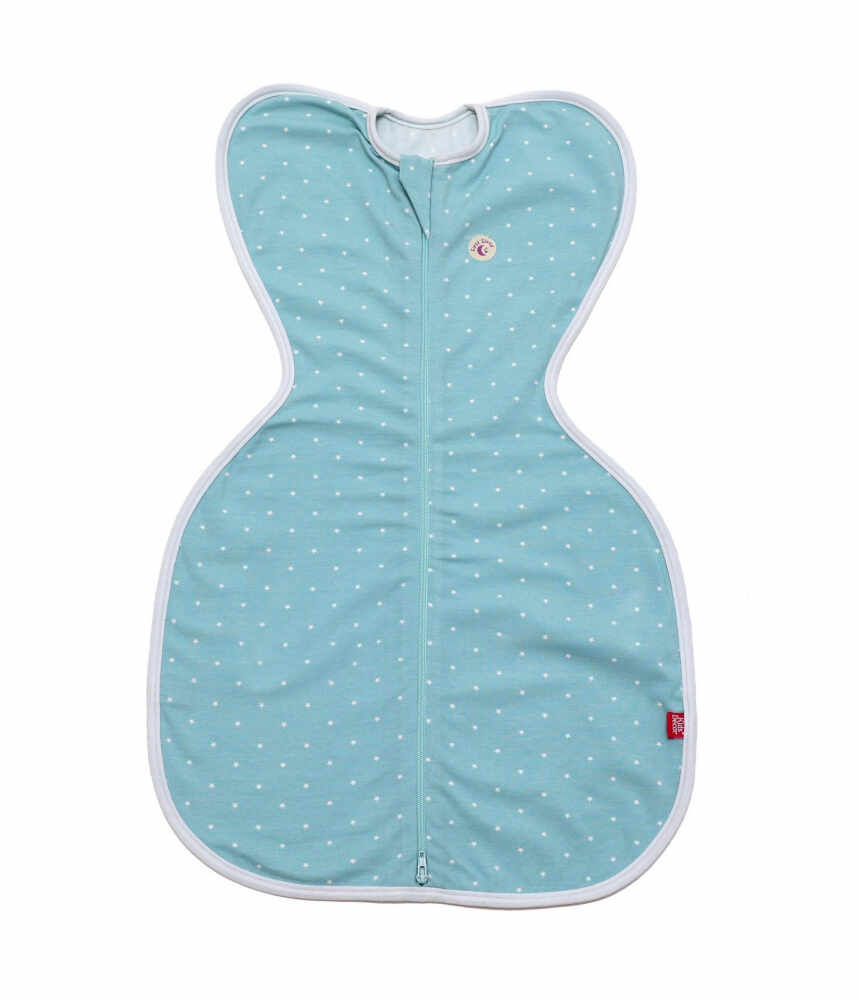 Set 2 saci de dormit swaddle First Sleep Calm Star and Coral Blue pentru nou-nascuti