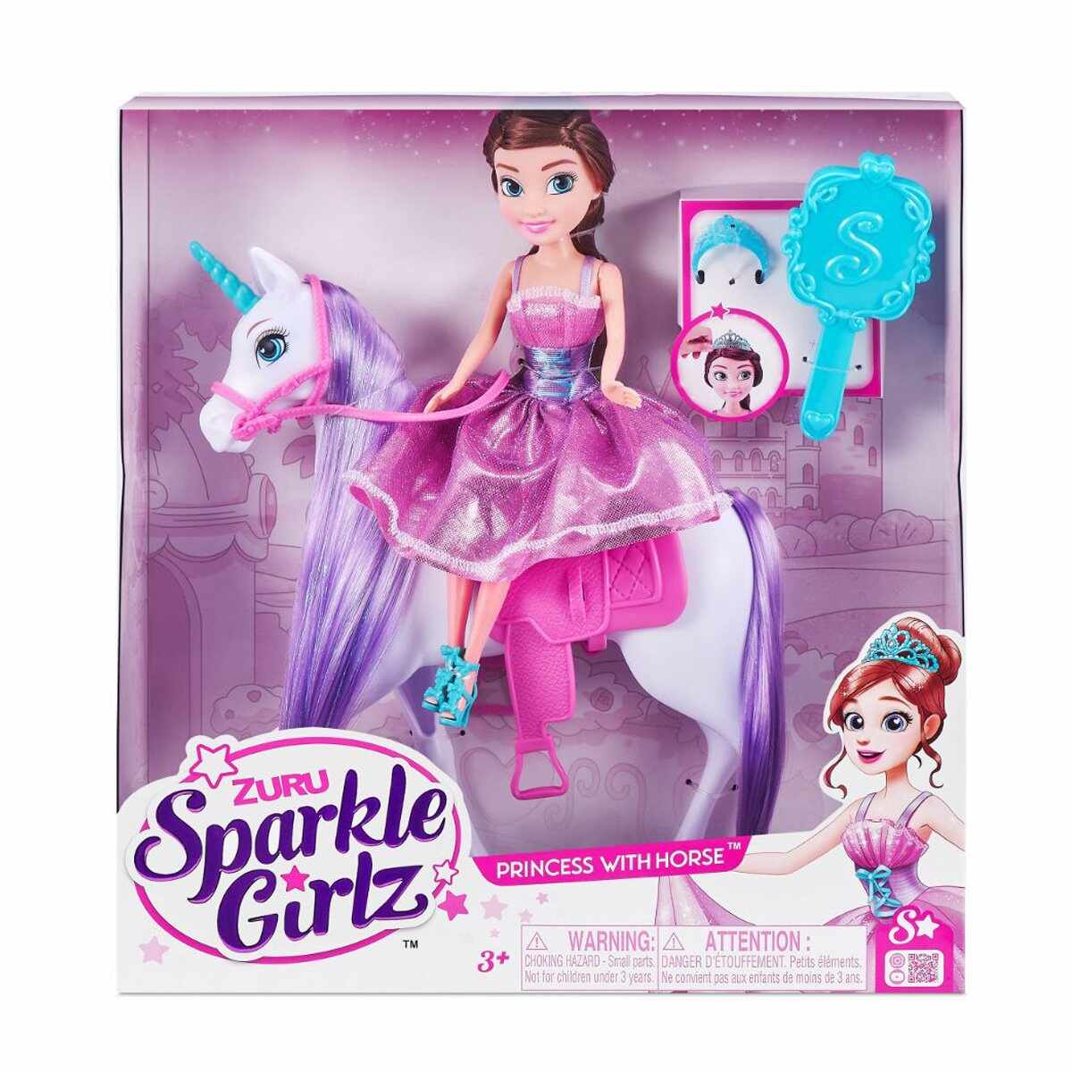 Set de joaca Sparkle Girlz, Papusa cu Unicorn 