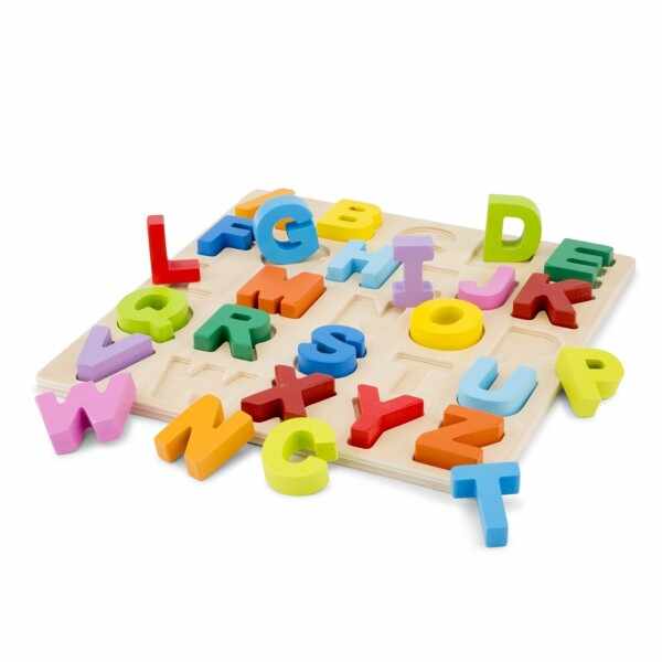 Joc educativ New Classic Toys puzzle alfabet litere mari
