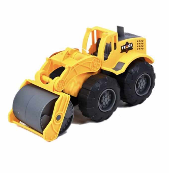 Jucarie buldozer, masina utilaj pentru constructii, 33 cm, galben