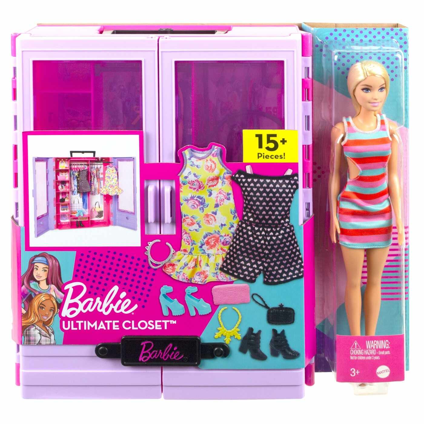 Papusa Barbie - Cu dulapul Barbie | Mattel