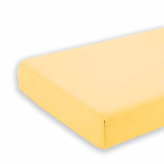 Cearceaf galben cu elastic pentru saltea 60 x 120 cm