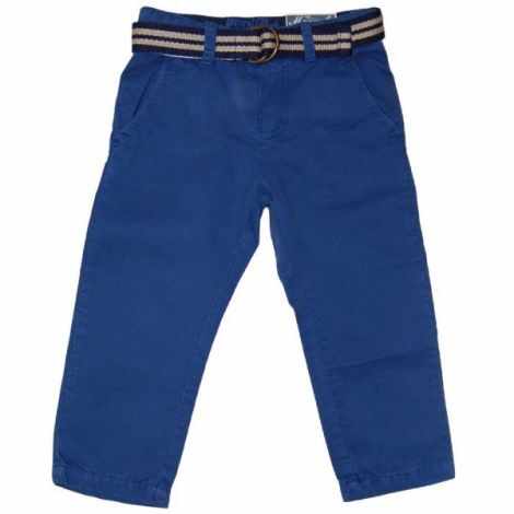 Pantaloni albastri din doc si curea textila (4525), 9 ani / 135 cm