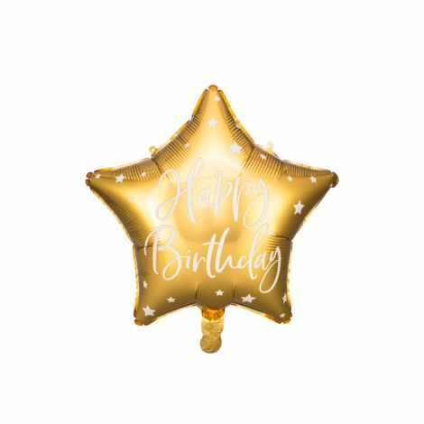Balon folie auriu happy birthday 40 cm
