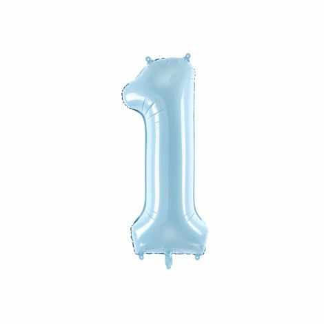 Balon folie cifra 1 bleu 86 cm
