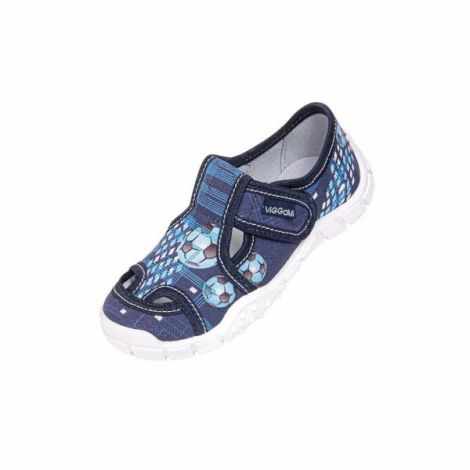 Pantofi cu interior de bumbac pentru baieti Wi-GGa-Mi Adas Albastru mar. 27