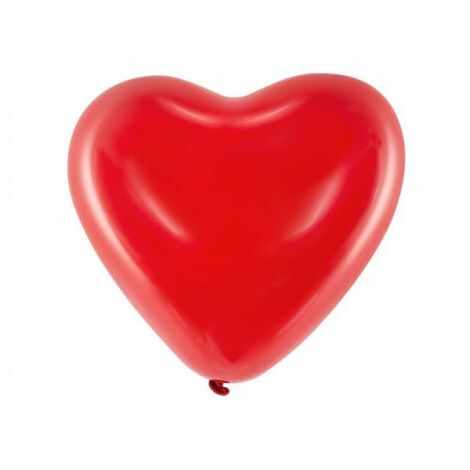 Baloane latex inima rosie 41 cm 100 buc