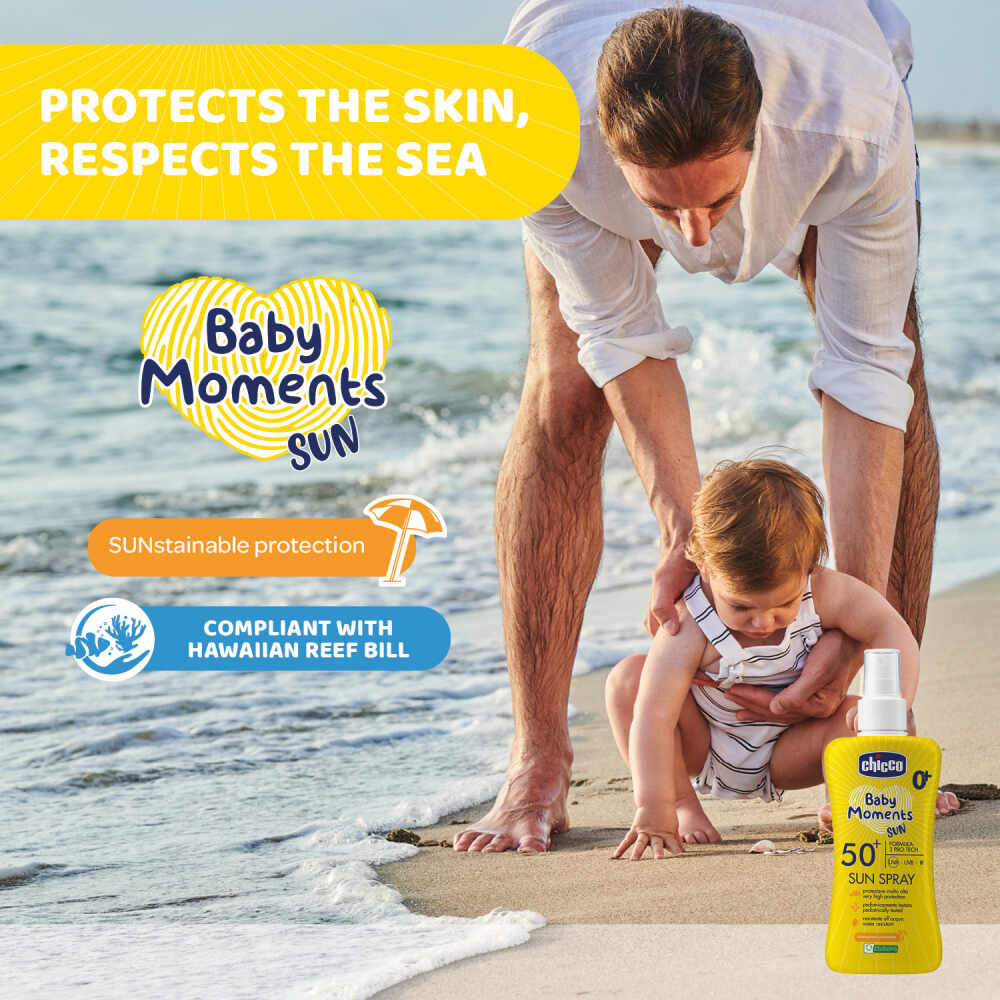 Spray protectie solara Chicco Baby Moments SPF50+ 150 ml