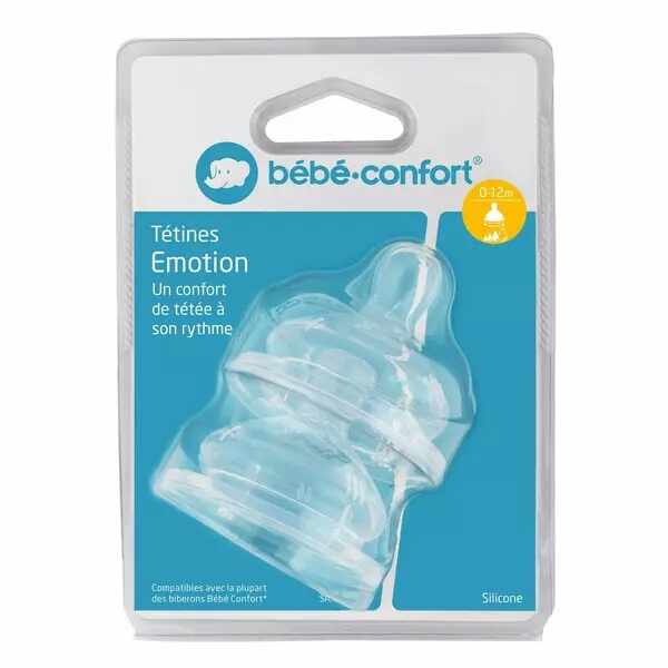 Set 2 tetine silicon Bebe Confort Emotion S1 0-12 luni