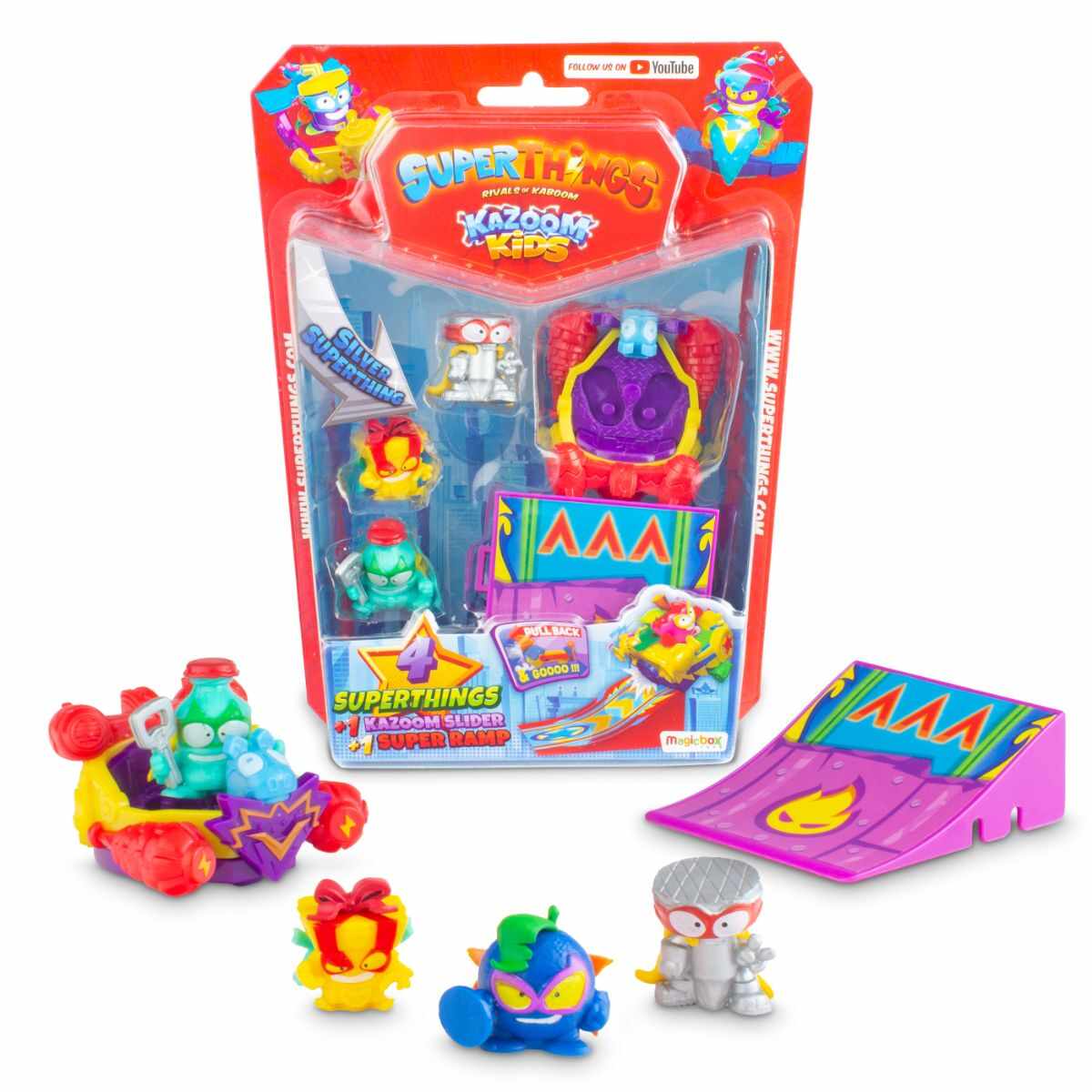 Set 4 figurine si accesorii, Superthings, Kazoom Kids